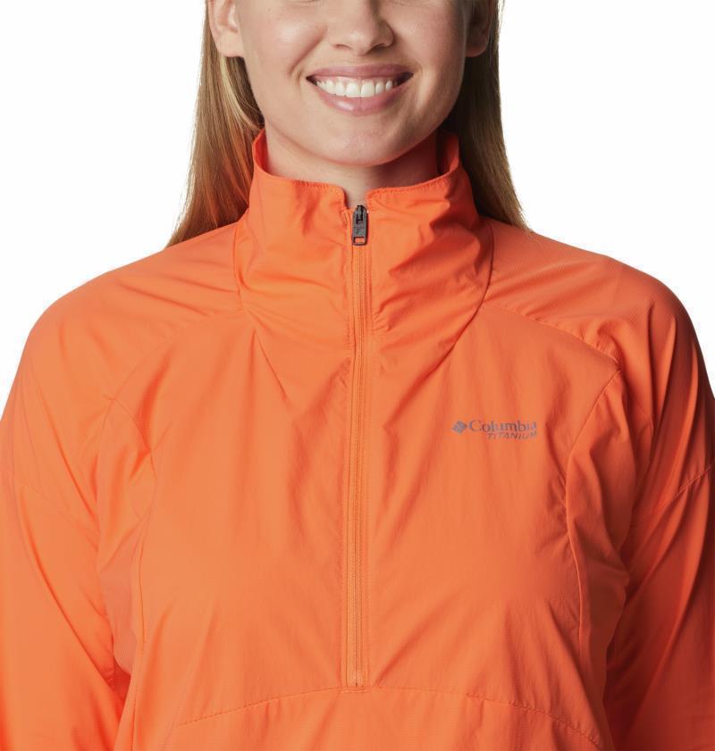 Titan Pass Lightweight Half Zip - Womens - Sunset Orange 7