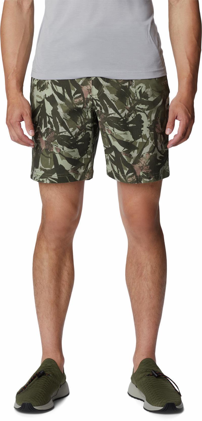 Wallowa Belted Shorts, 8" Inseam - Mens - stone green floriculture 1