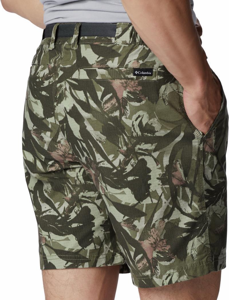 Wallowa Belted Shorts, 8" Inseam - Mens - stone green floriculture 1