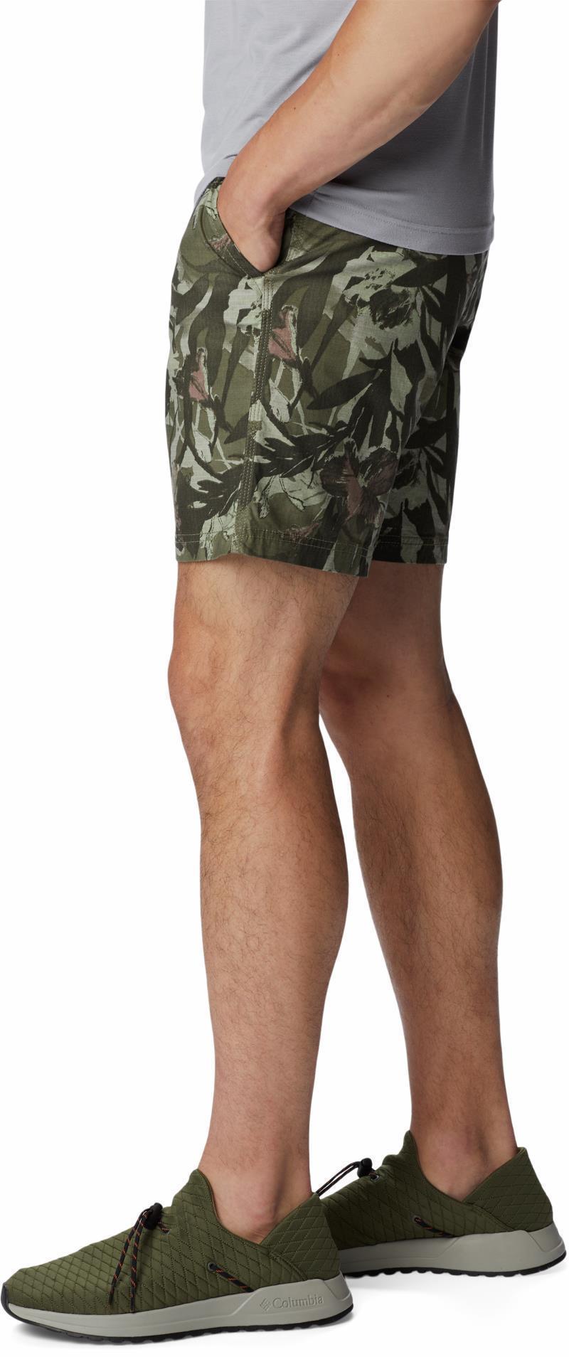 Wallowa Belted Shorts, 8" Inseam - Mens - stone green floriculture 1