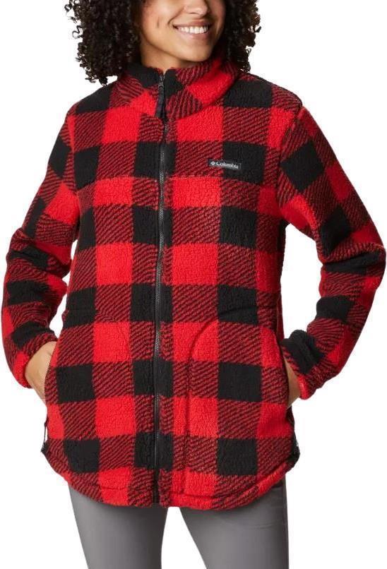 West Bend Full Zip - Womens - Red Lily Check Print 1