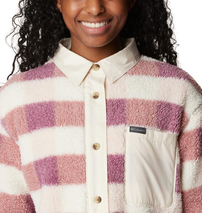 West Bend Shirt Jacket - Plus - Womens - Dusty Pink Multi Check / Chalk 3