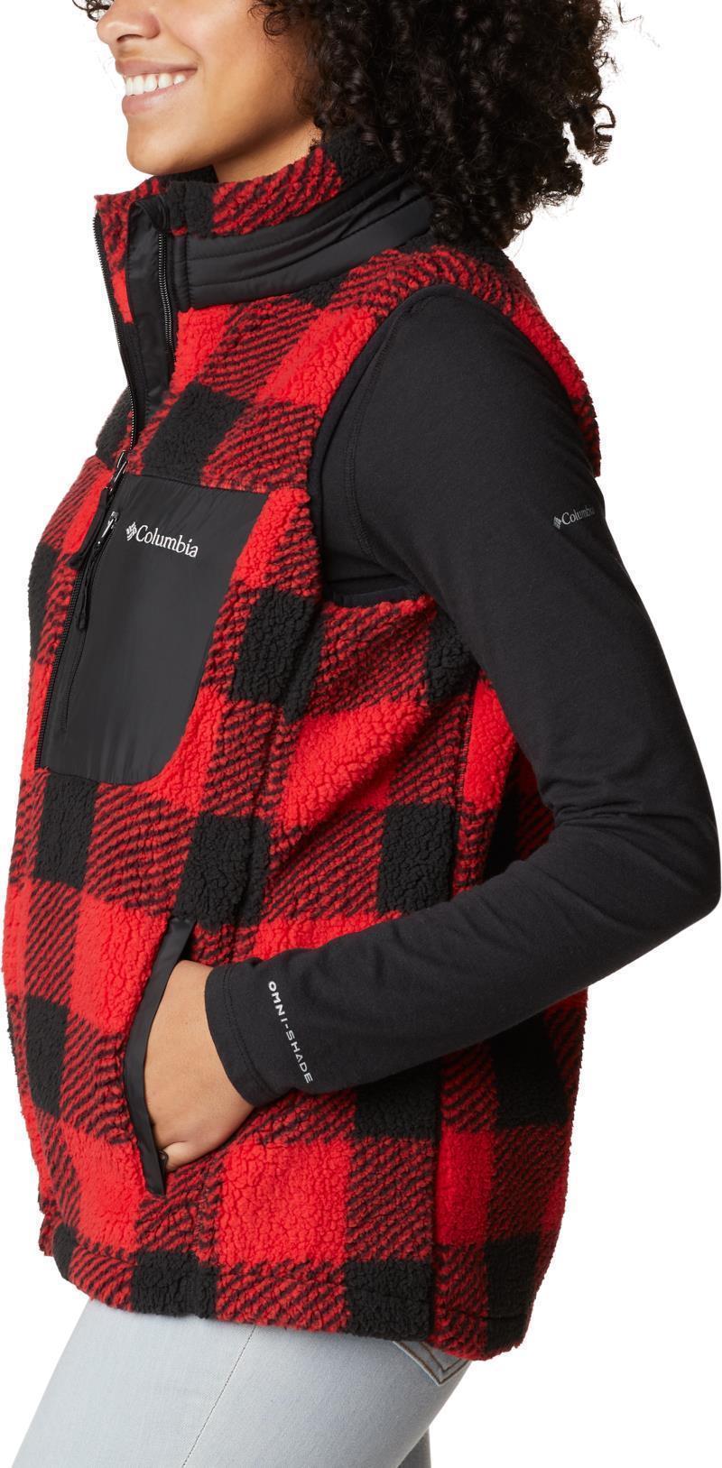 West Bend Vest - Womens - Red Lily Check Print 3