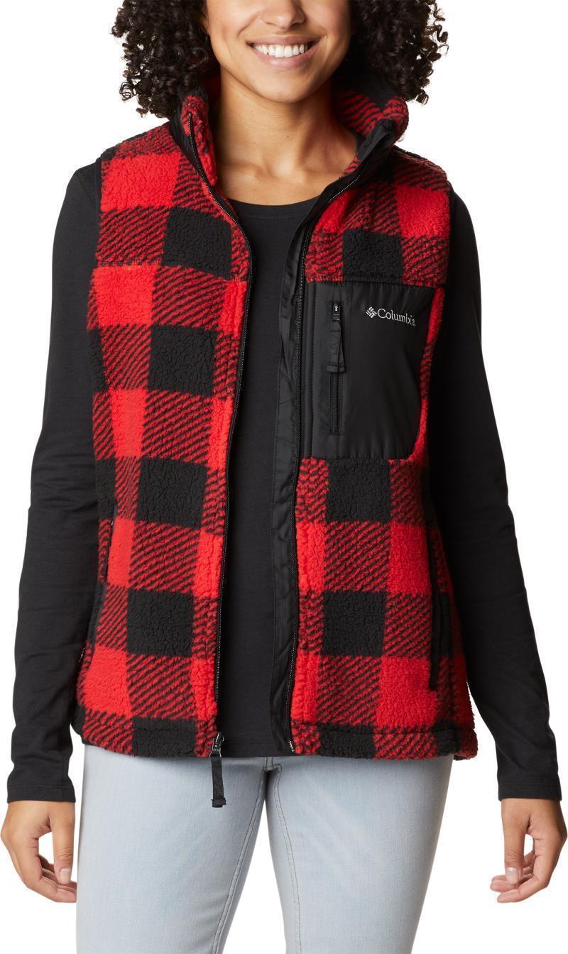 West Bend Vest - Womens - Red Lily Check Print 4