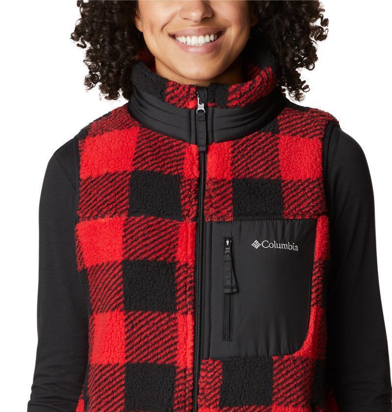 West Bend Vest - Womens - Red Lily Check Print 6