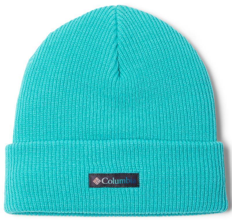 Whirlibird Cuffed Beanie - Bright Aqua / Gradient Logo 1