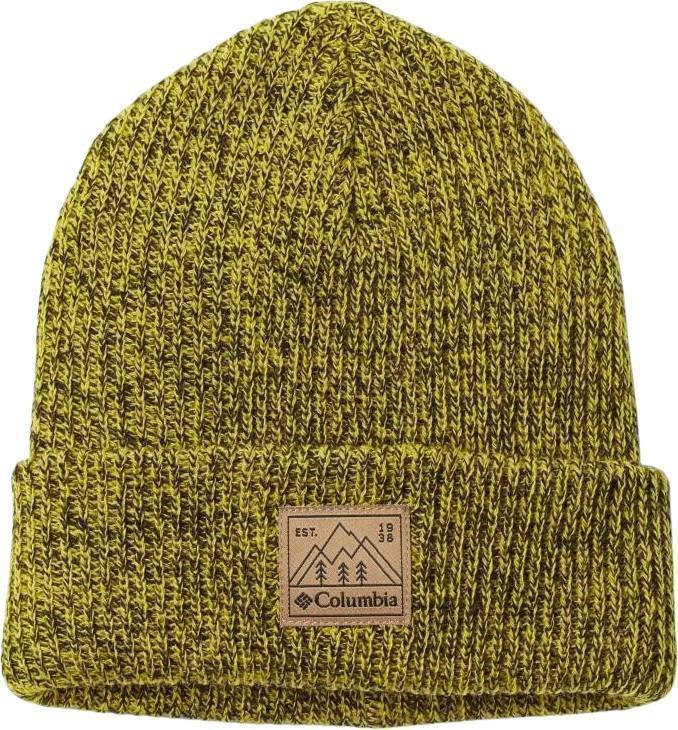 Whirlibird Cuffed Beanie - Youth - Laser Lemon / Black Marled 1