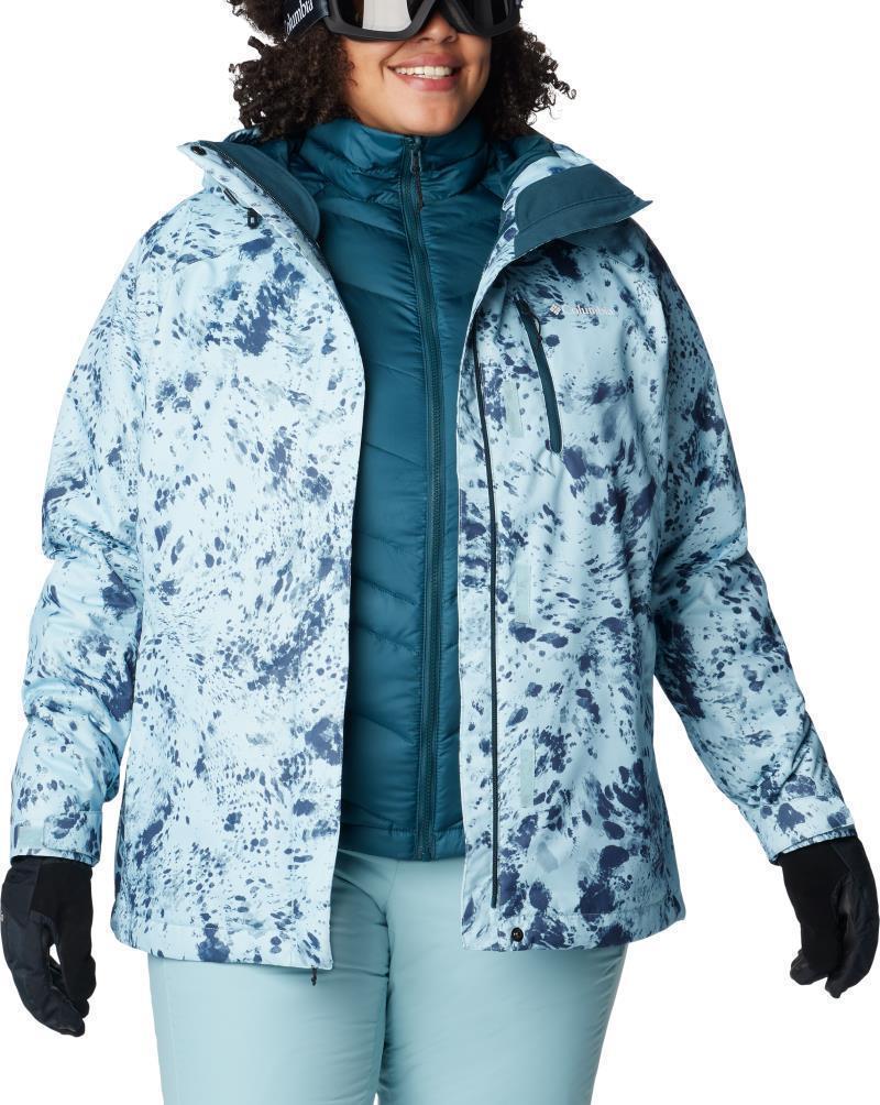 Whirlibird IV Interchange Jacket - Plus - Womens - Aqua Haze Flurries Print 5