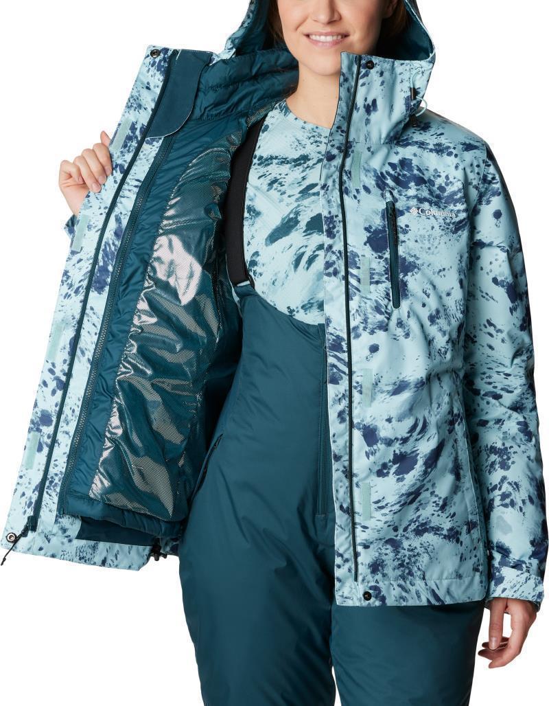 Whirlibird IV Interchange Jacket - Womens - Aqua Haze Flurries Print 7