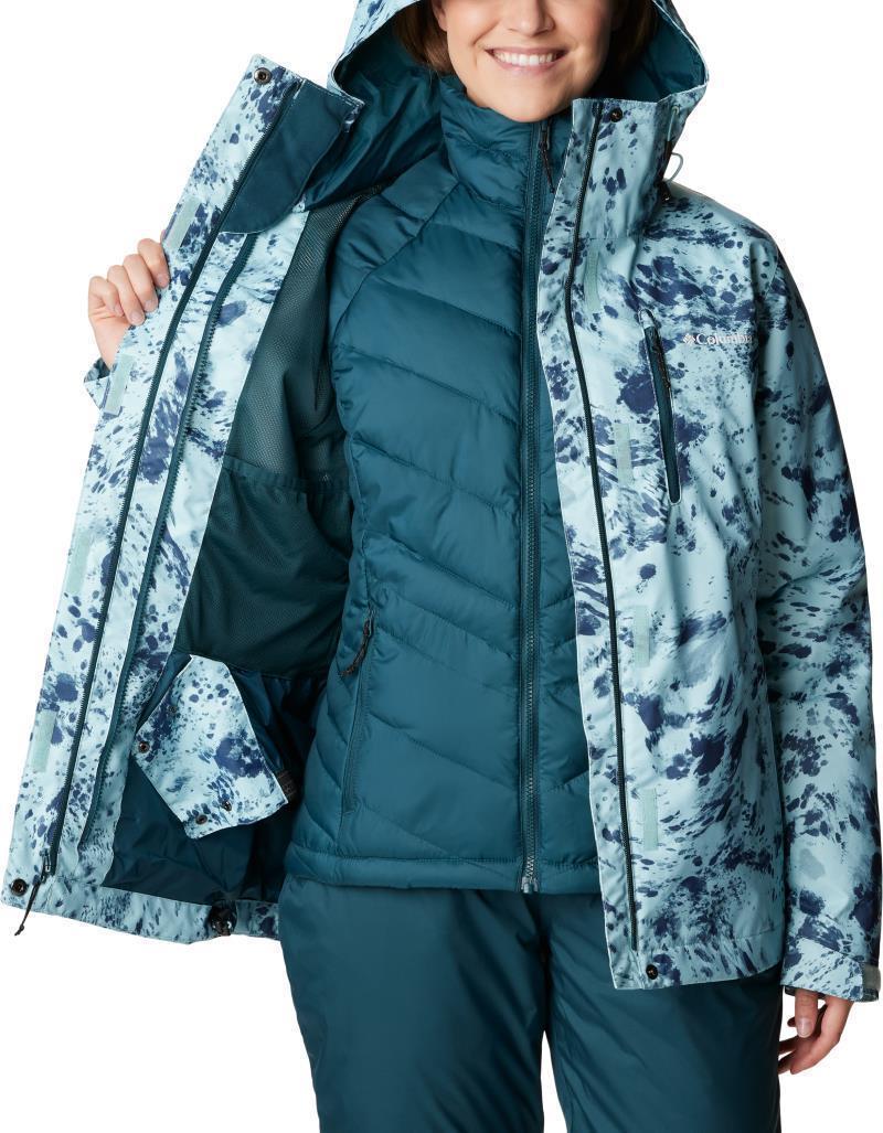 Whirlibird IV Interchange Jacket - Womens - Aqua Haze Flurries Print 8