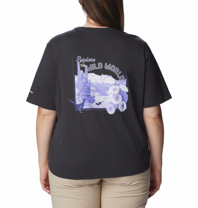 Wild Places SS Tee - Plus - Womens - Shark / Explore The World Graphic 2