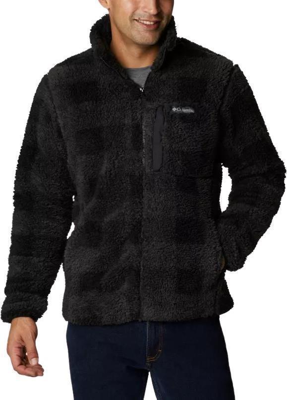 Winter Pass Print Fleece Full Zip - Mens - Black Check 1