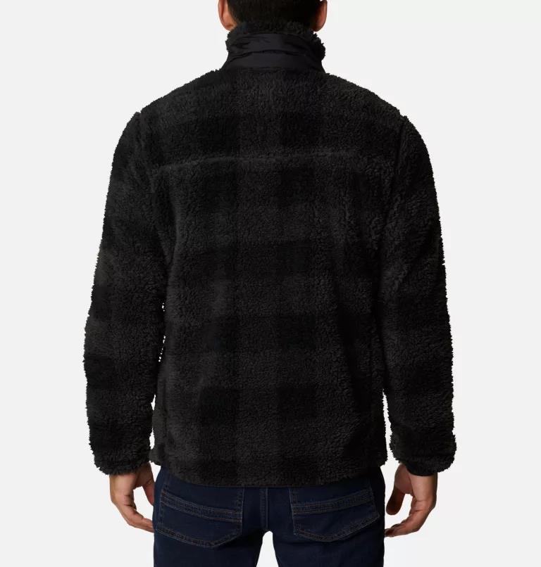 Winter Pass Print Fleece Full Zip - Mens - Black Check 2