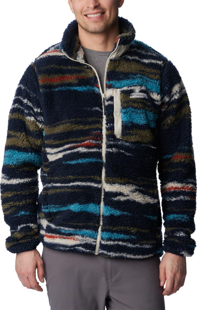 Winter Pass Print Fleece Full Zip - Mens - Collegiate Navy Skyscape Print 1