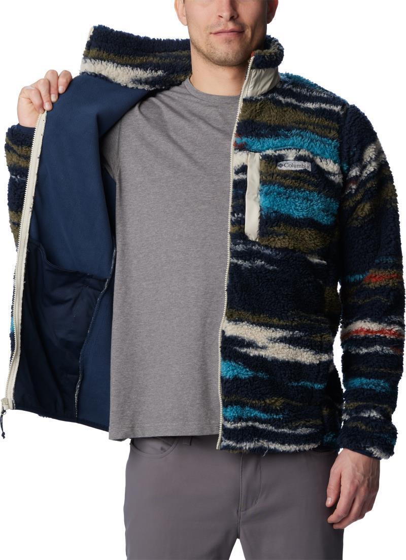 Winter Pass Print Fleece Full Zip - Mens - Collegiate Navy Skyscape Print 4