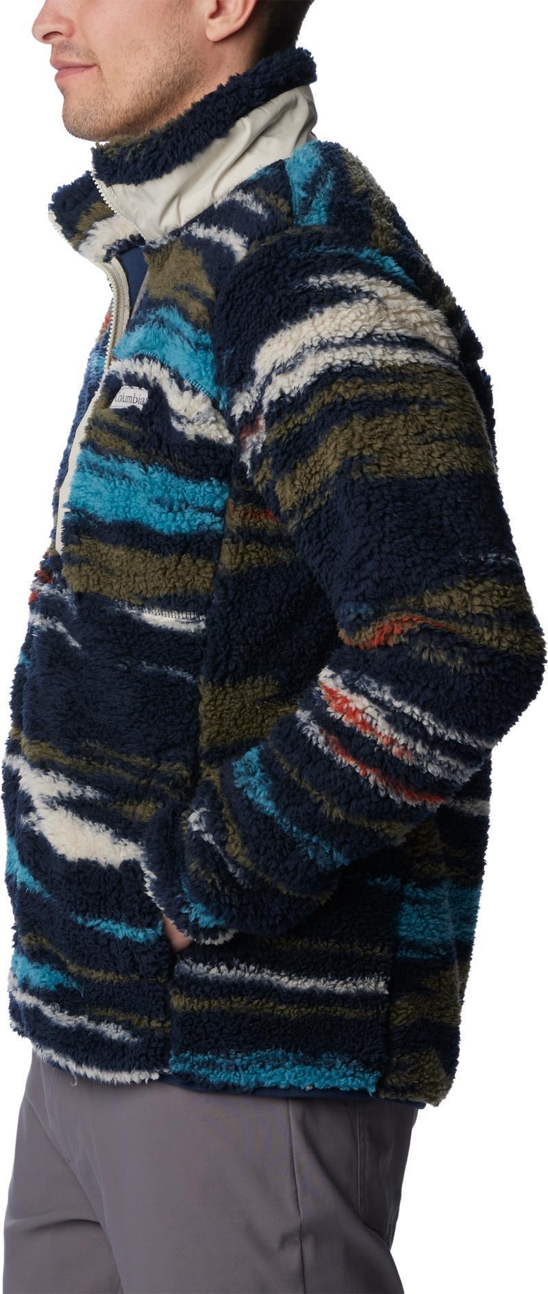 Winter Pass Print Fleece Full Zip - Mens - Collegiate Navy Skyscape Print 5