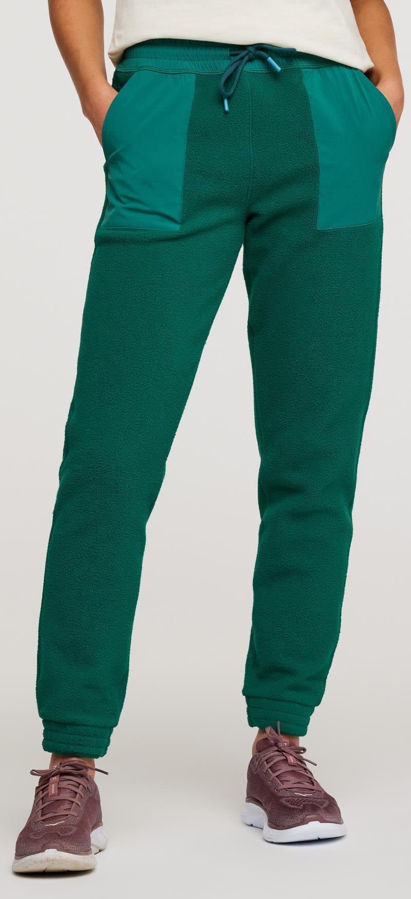 Abrazo Fleece Joggers - Womens - Greenery 3