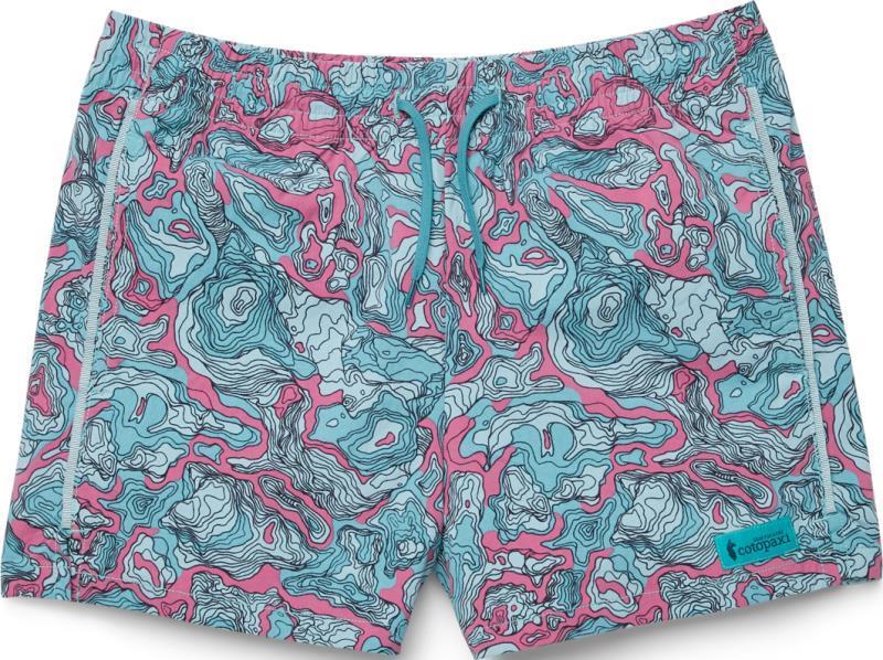 Brinco Shorts, 3" Inseam, Printed - Womens - Sangria / Coastal 1