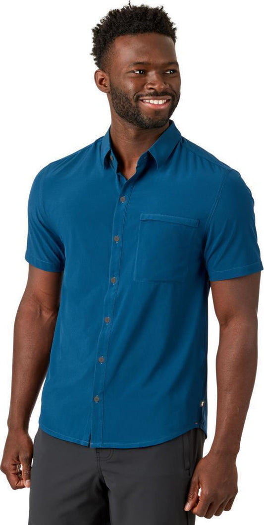 Cambio Button Up Shirt, Solid - Mens - Indigo 1