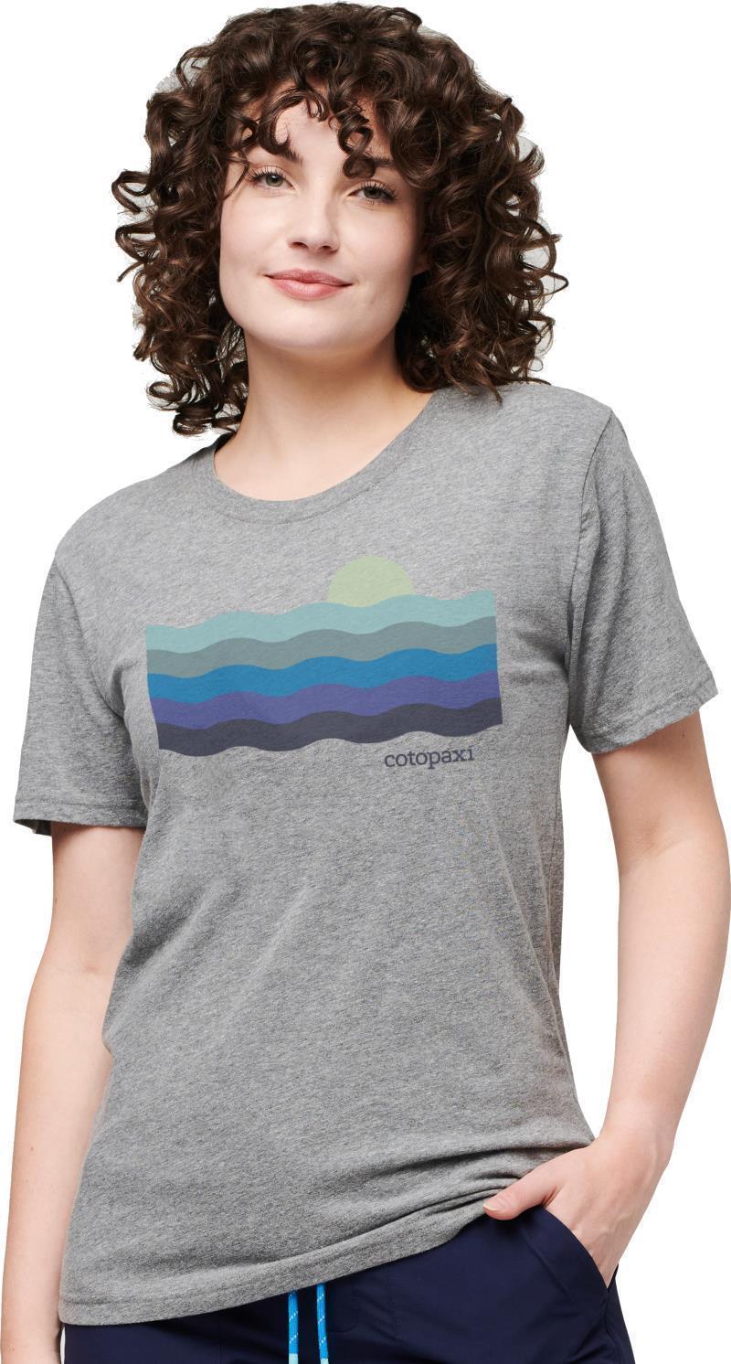 Disco Wave Organic T-Shirt - Womens - heather grey 1
