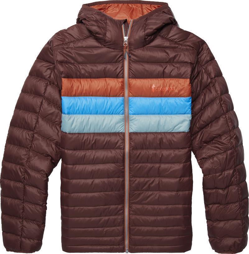 Fuego Down Hooded Jacket - Mens - Chestnut Stripes 1