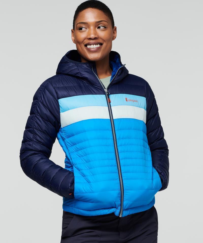Fuego Down Hooded Jacket - Womens - Maritime / Saltwater 4