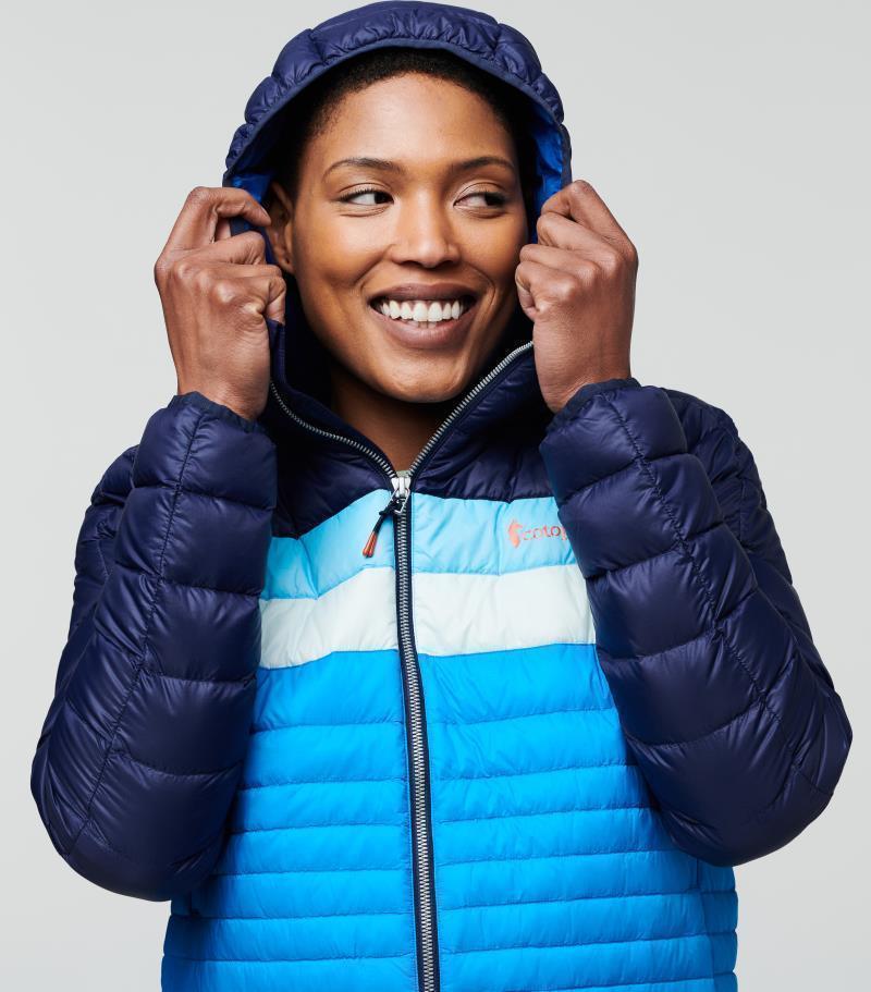 Fuego Down Hooded Jacket - Womens - Maritime / Saltwater 6