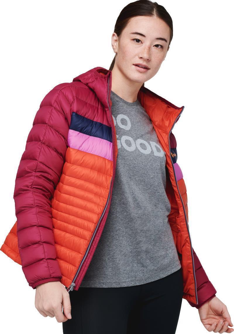 Fuego Down Hooded Jacket - Womens - Raspberry / Canyon 3