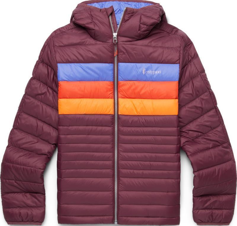 Fuego Down Hooded Jacket - Womens - Wine Stripes 1