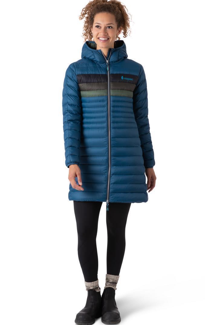 Fuego Down Hooded Parka - Womens - Indigo Stripes 3