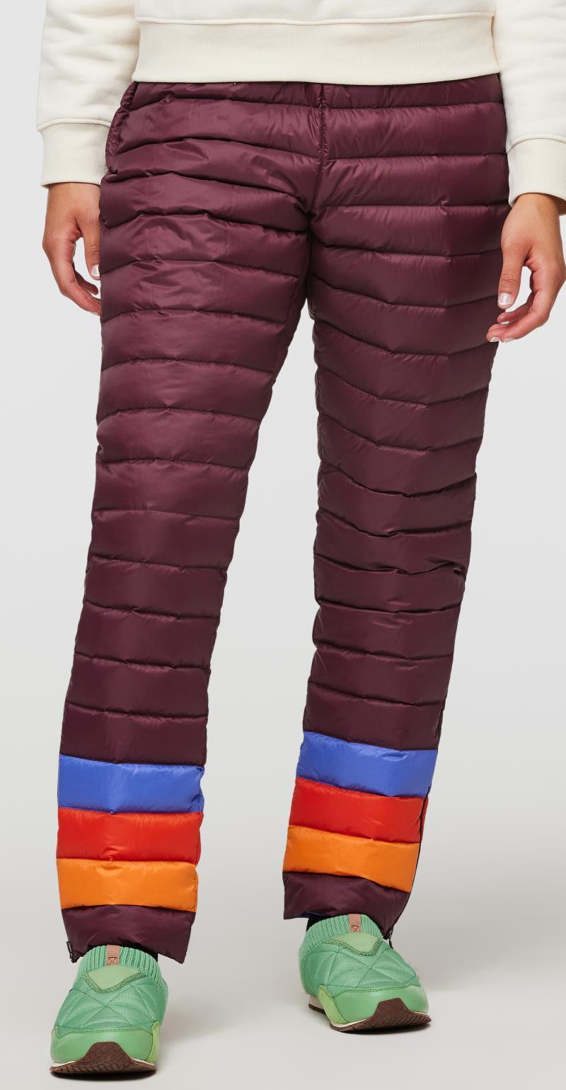 Fuego Down Pants - Womens - wine stripes 1