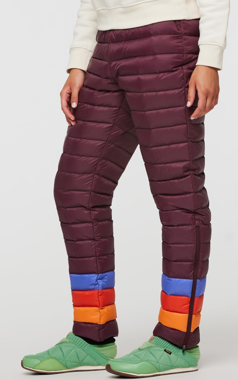 Fuego Down Pants - Womens - wine stripes 1