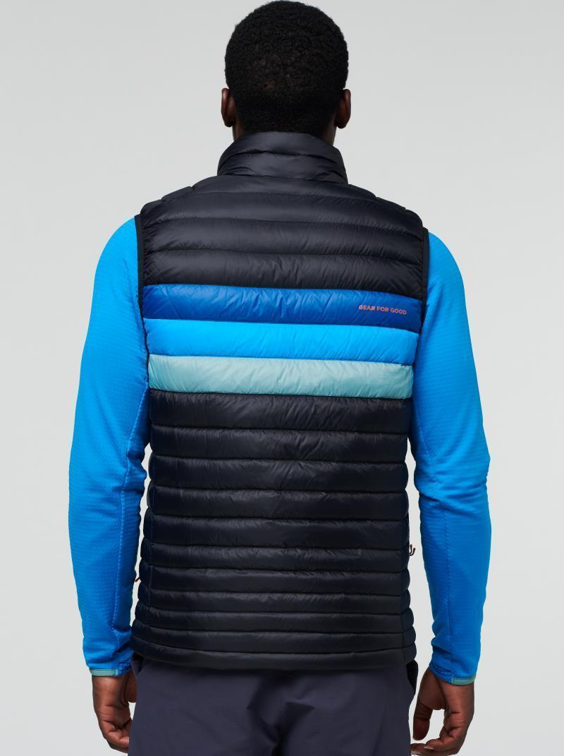 Fuego Down Vest - Mens - Black / Pacific Stripes 3