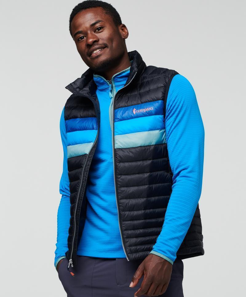 Fuego Down Vest - Mens - Black / Pacific Stripes 4