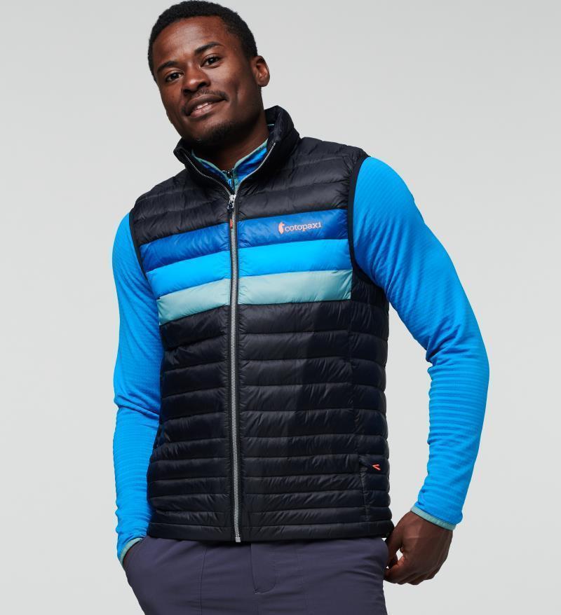 Fuego Down Vest - Mens - Black / Pacific Stripes 5