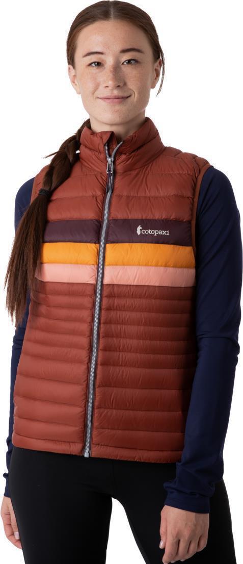 Fuego Down Vest - Womens - Rust Stripes 1