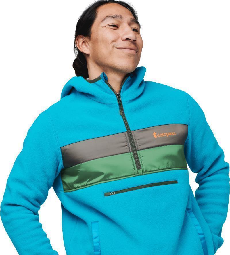 Teca Fleece Hooded Half-Zip Jacket - Mens - Aquarius 5