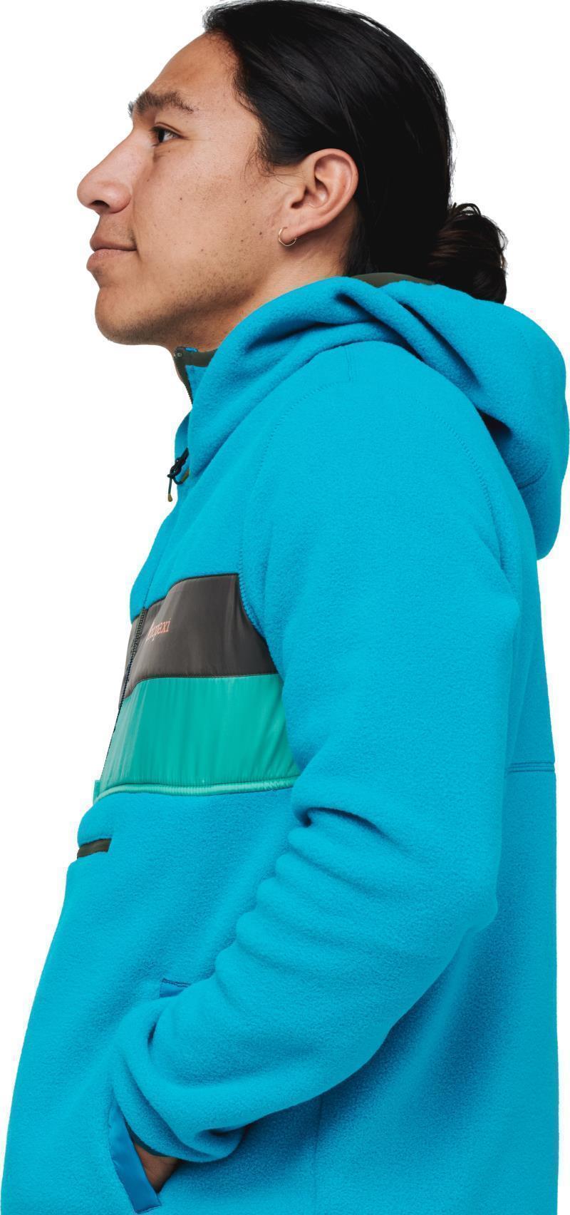 Teca Fleece Hooded Half-Zip Jacket - Mens - Aquarius 6