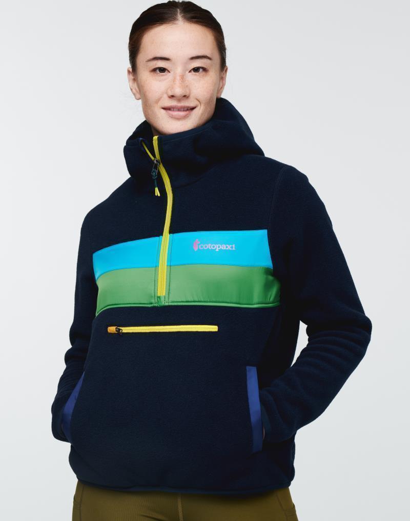 Teca Fleece Hooded Half-Zip Jacket - Womens - The Tides 3