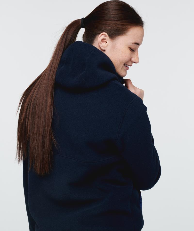 Teca Fleece Hooded Half-Zip Jacket - Womens - The Tides 5
