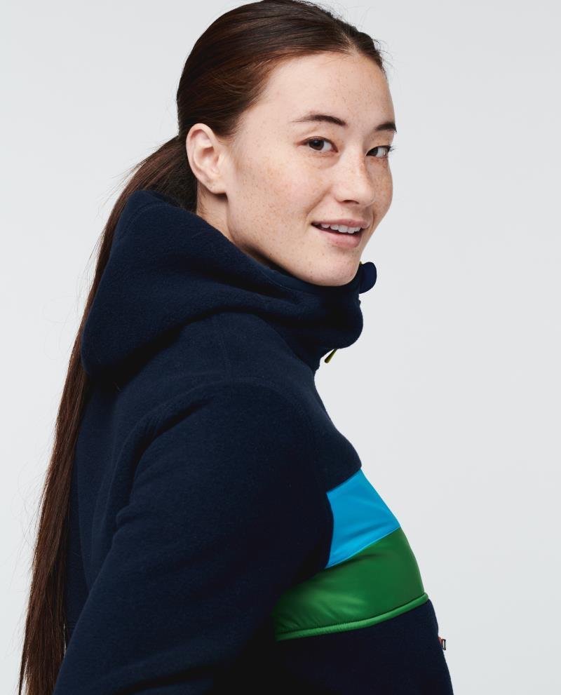 Teca Fleece Hooded Half-Zip Jacket - Womens - The Tides 6