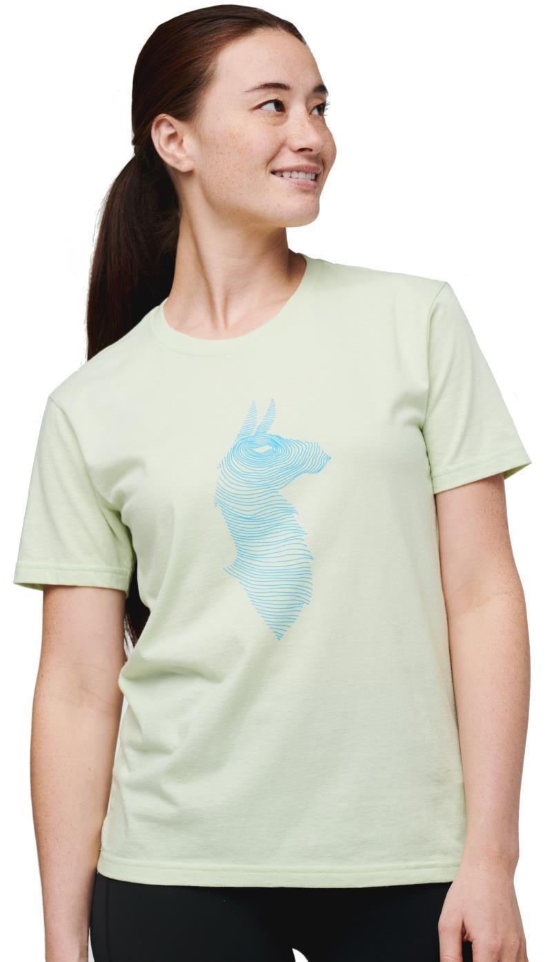 Topo Llama Organic T-Shirt - Womens - Lichen 1