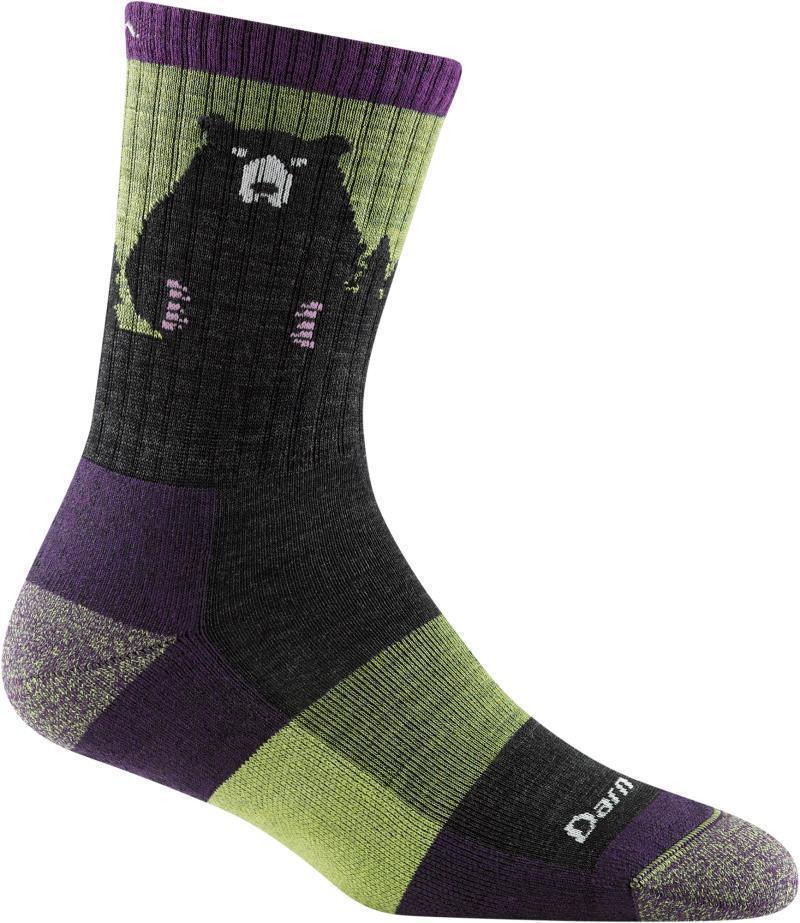 Bear Town Micro Crew Lightweight Cushion Socks - Womens - lime 1