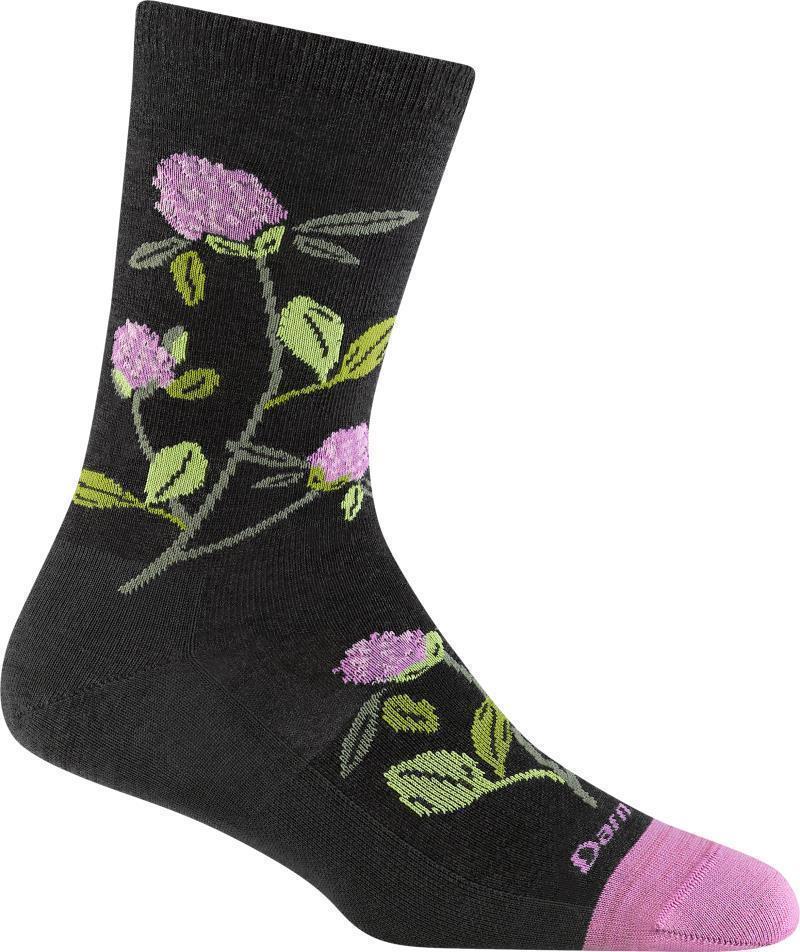 Blossom Crew Lightweight Socks - Womens - Charcoal 1