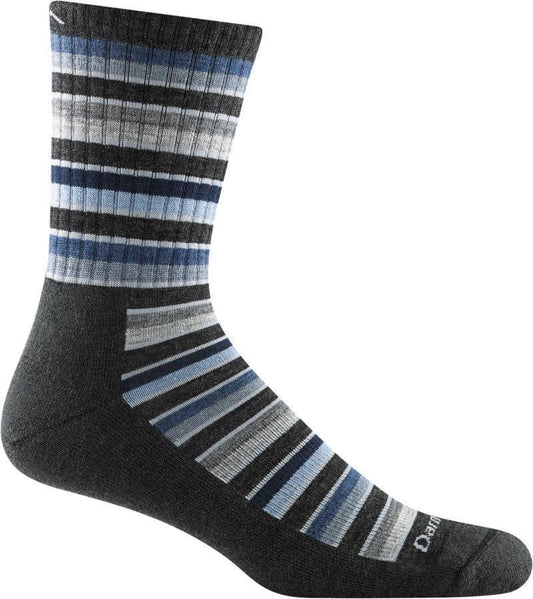 Decade Stripe Micro Crew Midweight Cushion Socks - Mens - Black 1
