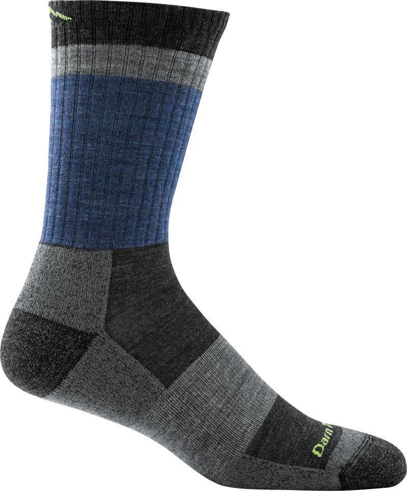 Heady Stripe Micro Crew Lightweight Cushion Socks - Mens - Blue 1