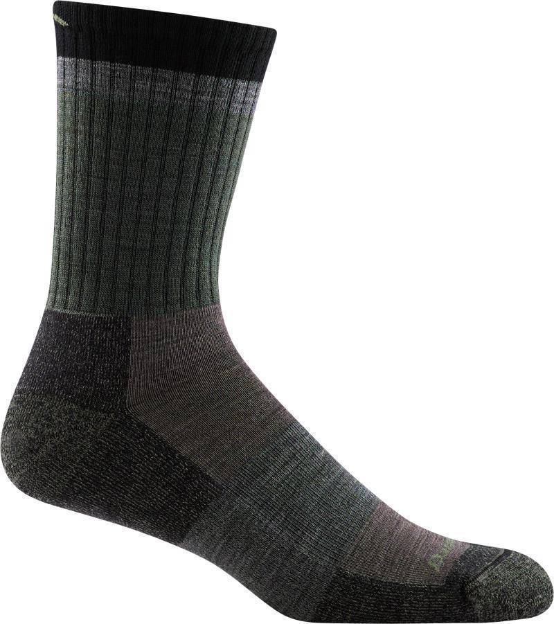 Heady Stripe Micro Crew Lightweight Cushion Socks - Mens - Fatigue 1
