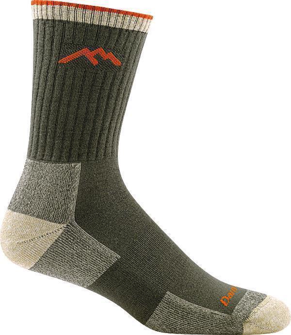 Hiker Coolmax Micro Crew Midweight Cushion Socks - Mens - Olive 1