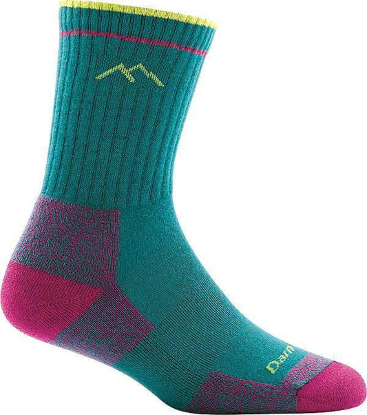 Hiker Coolmax Micro Crew Midweight Cushion Socks - Womens - Teal 1
