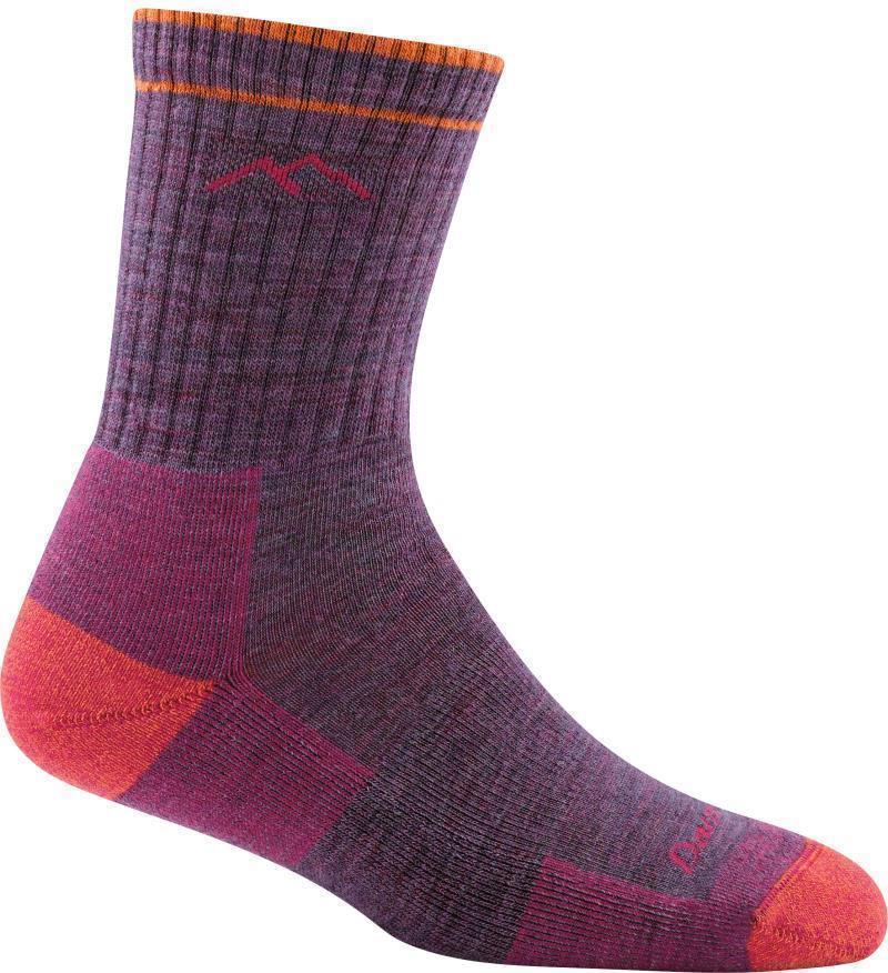 Hiker Micro Crew Midweight Cushion Socks - Womens - Plum Heather 1